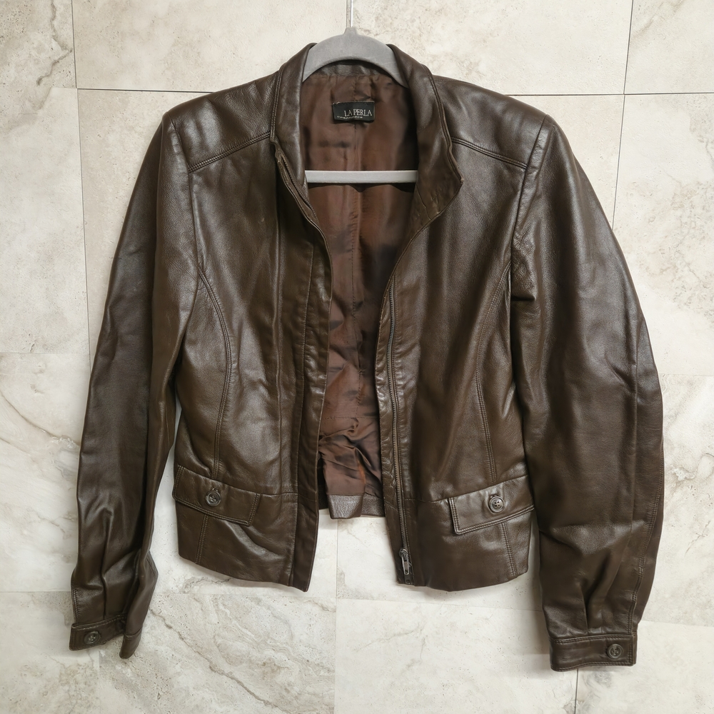 La Perla Women's Brown Polyester Jacket - Made In Italy - Italian Size 42 (Med.)